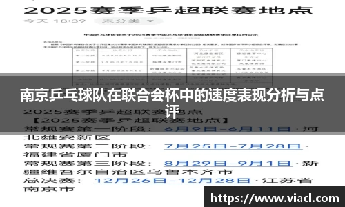南京乒乓球队在联合会杯中的速度表现分析与点评